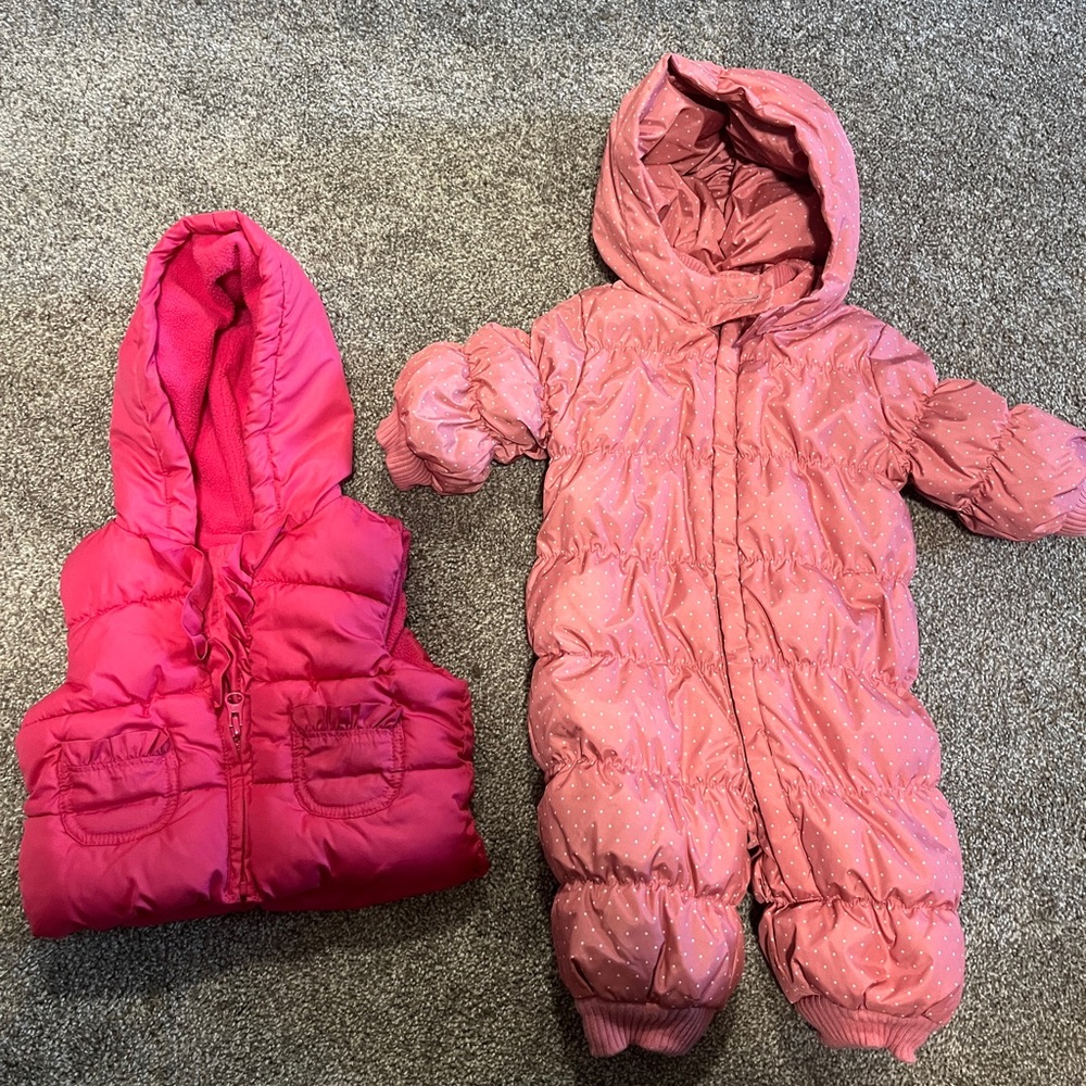 Infant Pink vest & snow suit